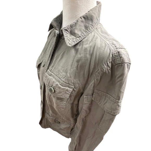 J. Crew. Sz XS. Army-Green jacket. Excellent condition. 100% Cotton - Picture 3 of 8